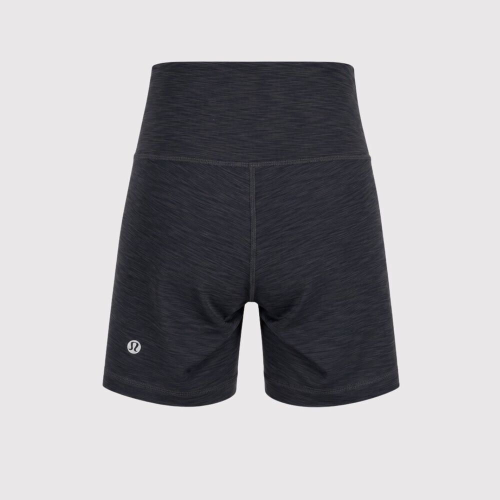 Lululemon Womens Shorts Graphite Grey Heather Wunder Train High Rise Gym Size 4